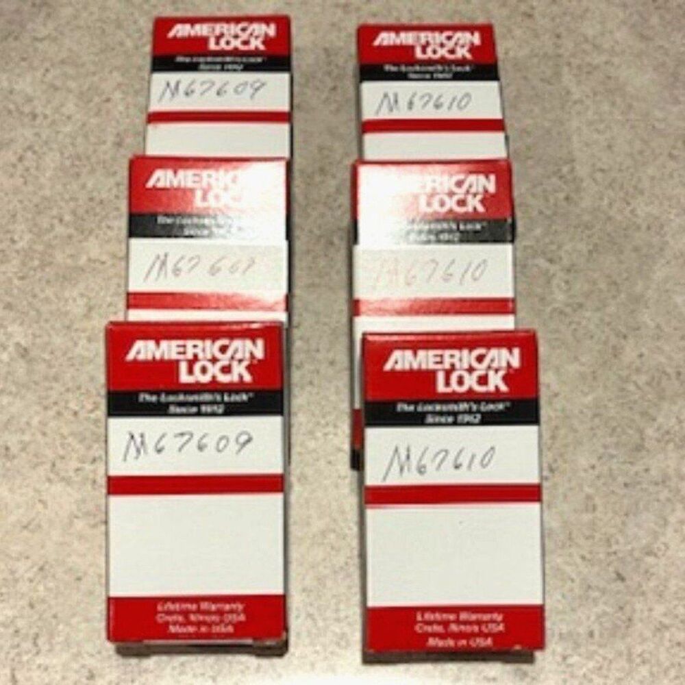 American Lock 6 Pack Padlocks With 1 1/2" Solid Aluminum Body 1 1/2" Shackle